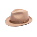 Handmade wool trilby close up grosgrain band crushable UK