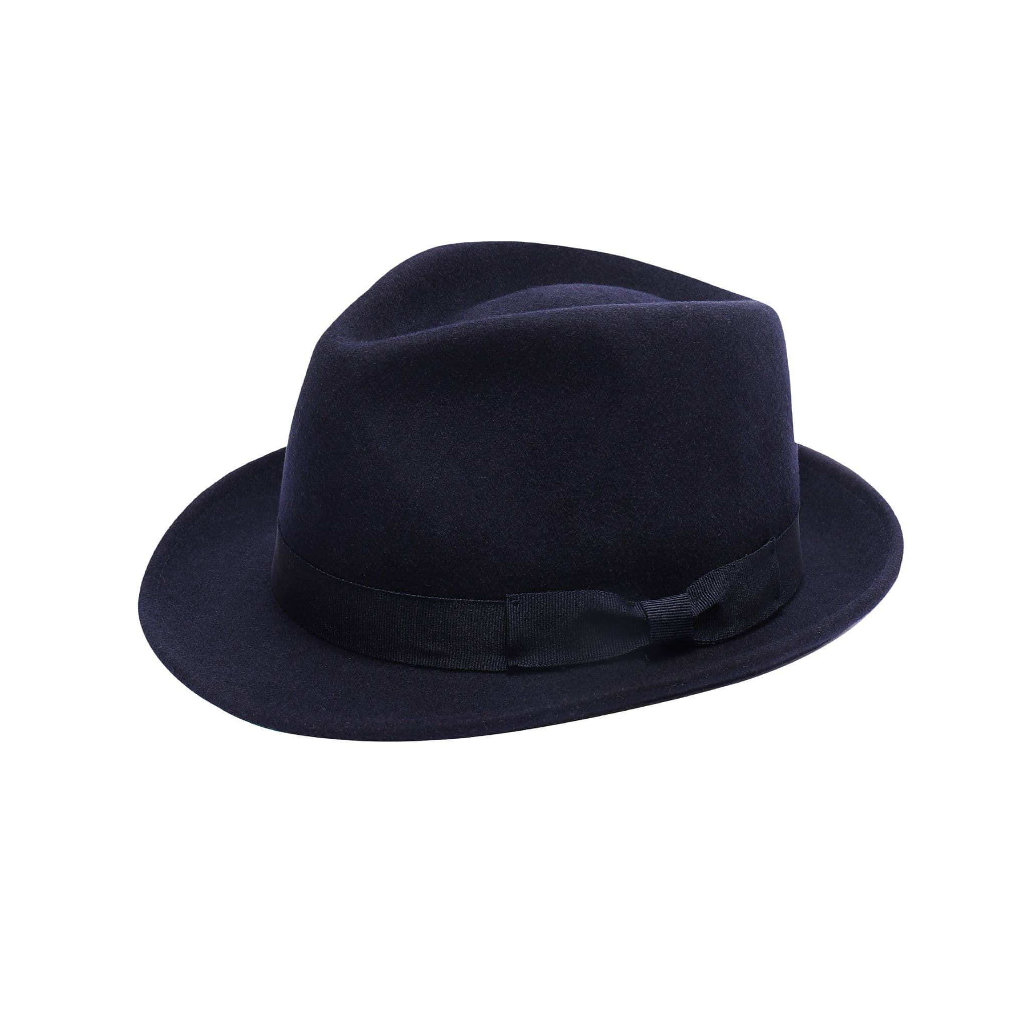 Handmade wool trilby hat side view crushable waterproof UK Hopoye