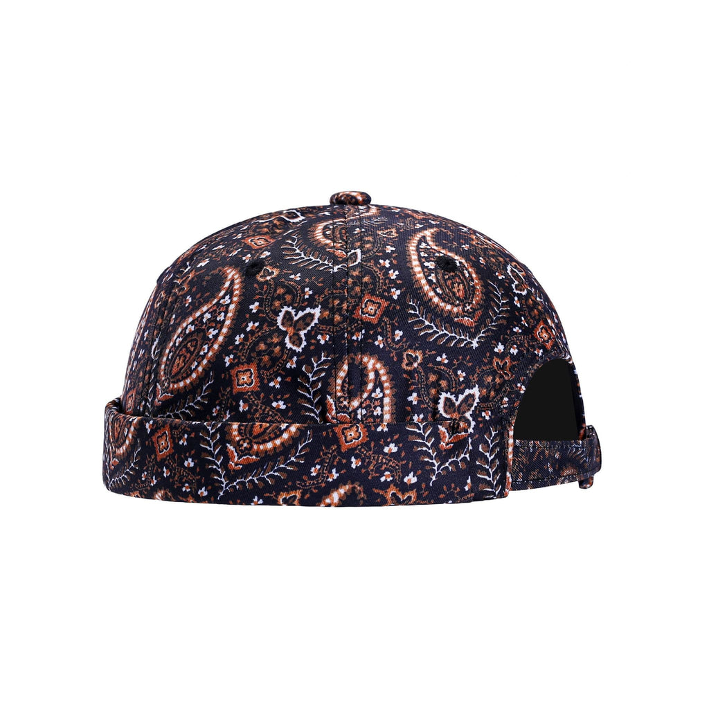 Men's paisley docker hat adjustable cotton cap 4 colours UK Hopoye