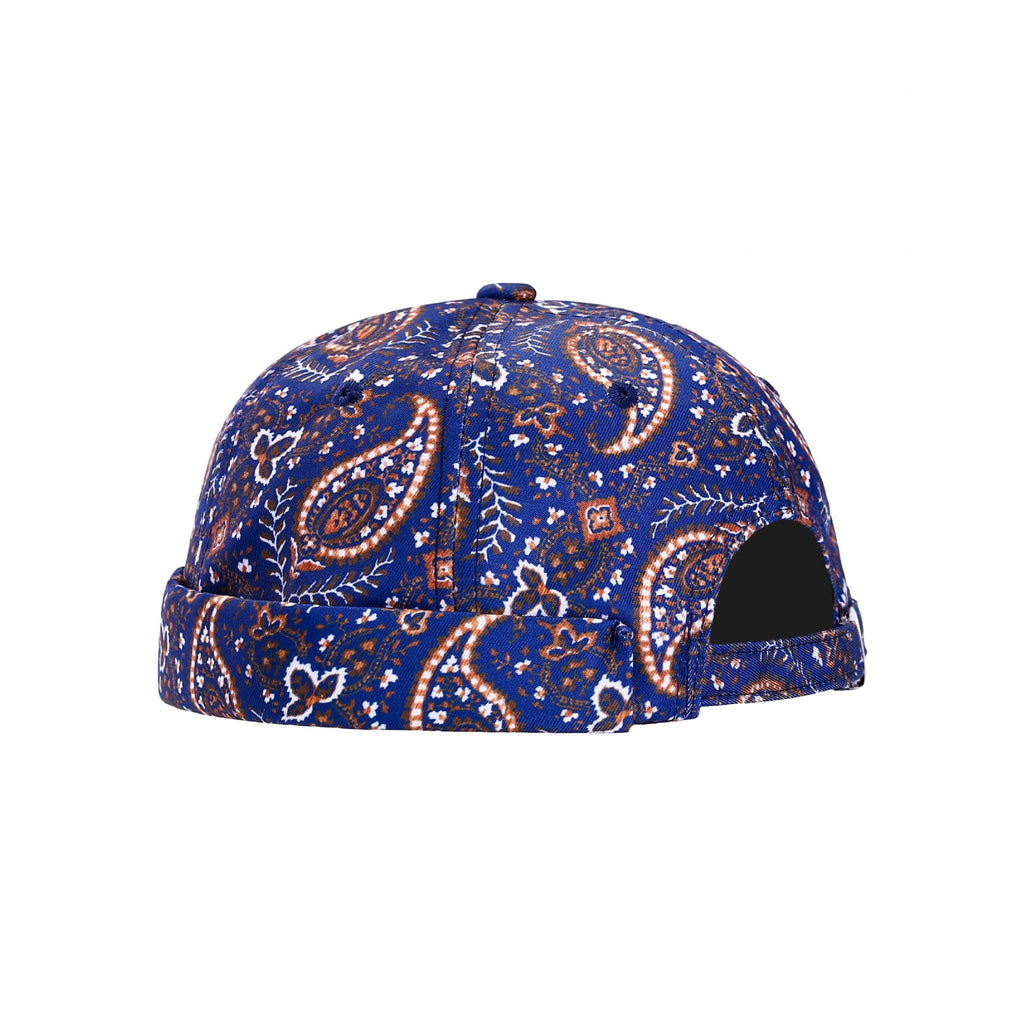 Paisley docker hat close up adjustable cotton streetwear UK
