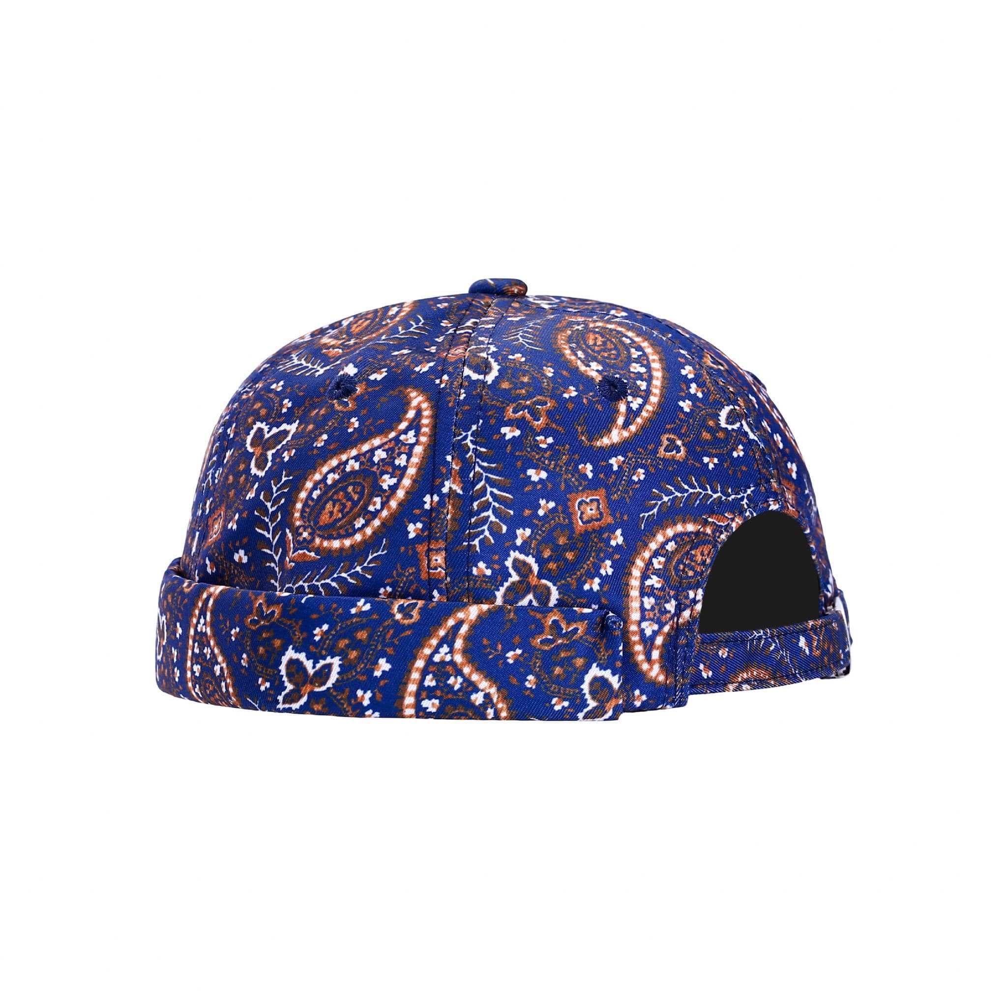 Paisley docker hat close up adjustable cotton streetwear UK