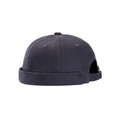 Dark grey docker hat adjustable cotton streetwear cap UK Hopoye