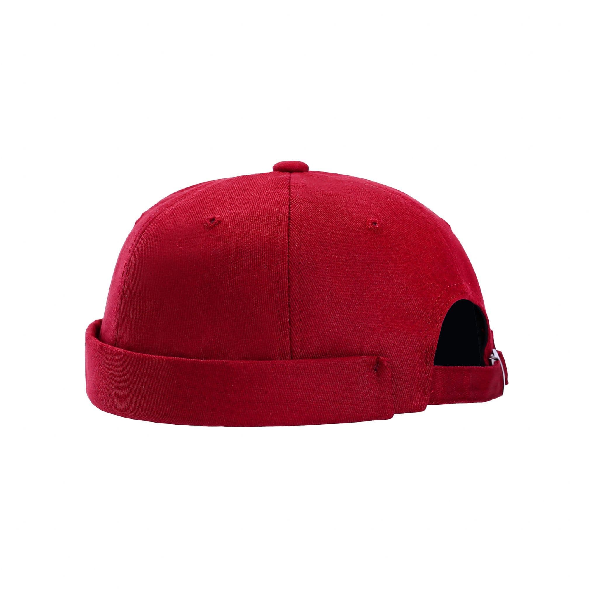 Maroon docker hat adjustable cotton streetwear cap UK Hopoye