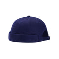 Navy cotton docker hat adjustable streetwear cap UK Hopoye