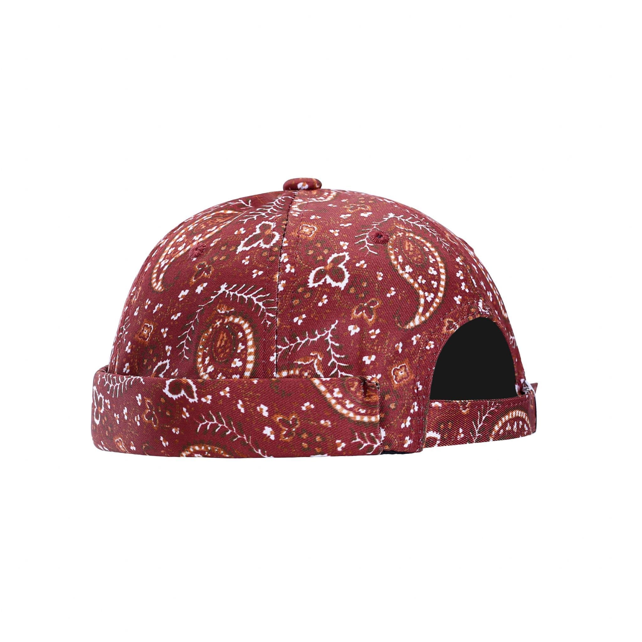 Paisley pattern docker cap men adjustable breathable cotton UK